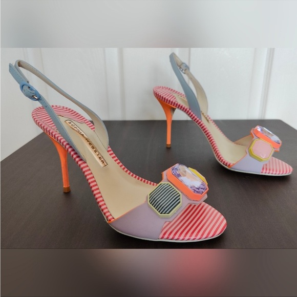 NIB Sophia Webster Jemima Crystal Sandal 37.5 - Picture 7 of 8